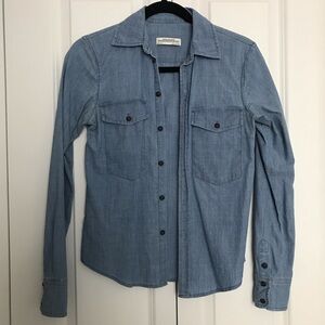 Zara Chambray Button-up Shirt